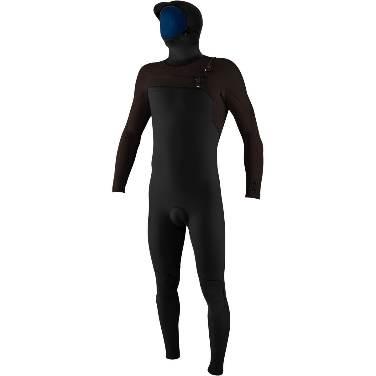 O'Neill Hyperfreak 5/4+mm Hooded Chest-Zip Full Wetsuit - Men's Black/Arabica, LS