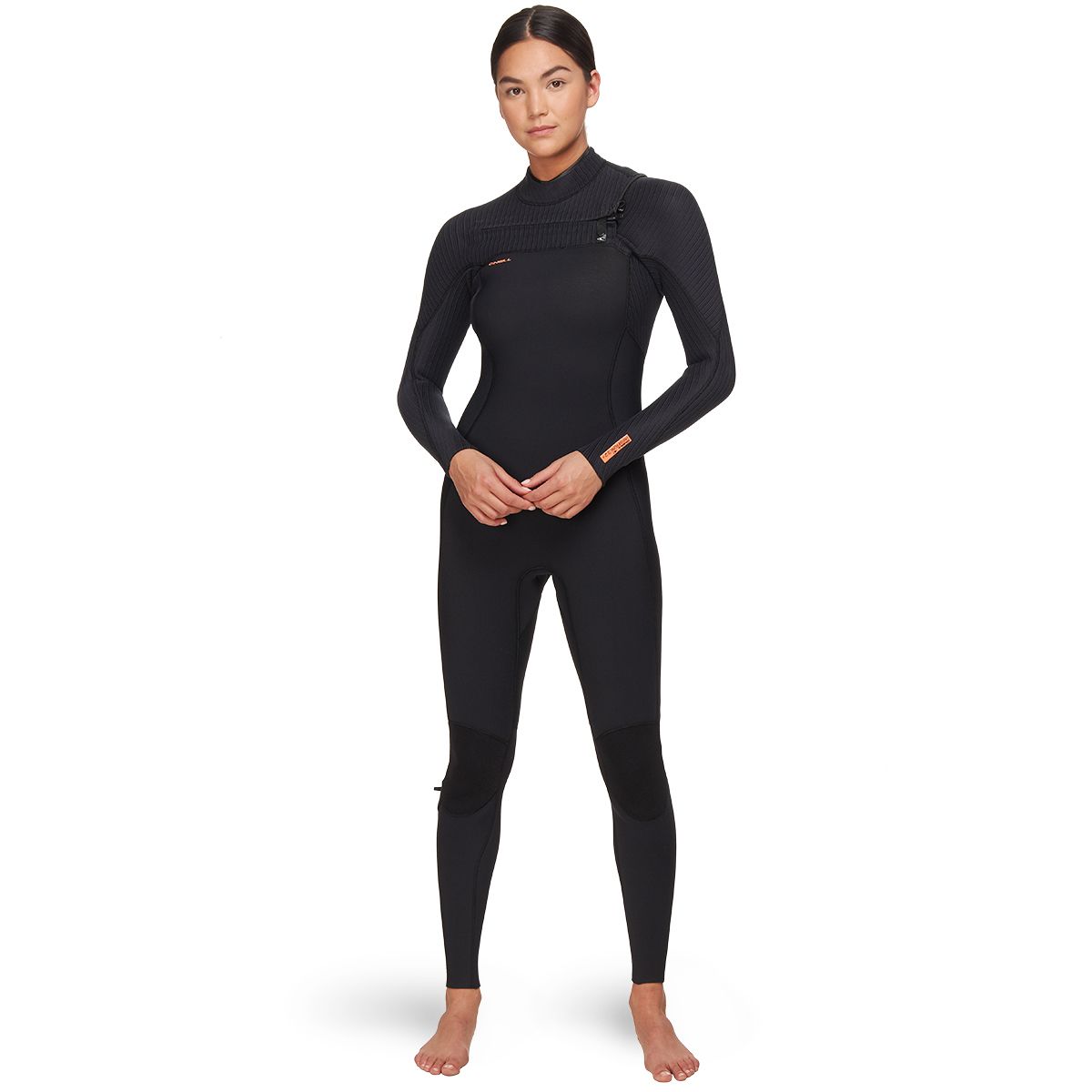 Image of O'Neill Hyperfreak 3/2+mm Chest-Zip Full Wetsuit - Women's Black/Black, 8T