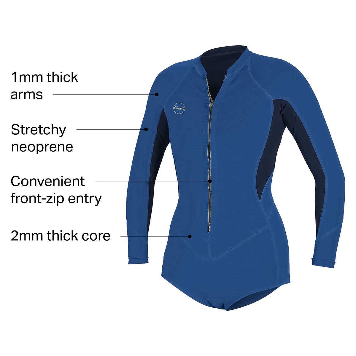 Bahia 2/1 Front-Zip Long-Sleeve Surf Suit - Women's Bahia 2/1 Front-Zip Long-Sleeve Surf Suit - Women's