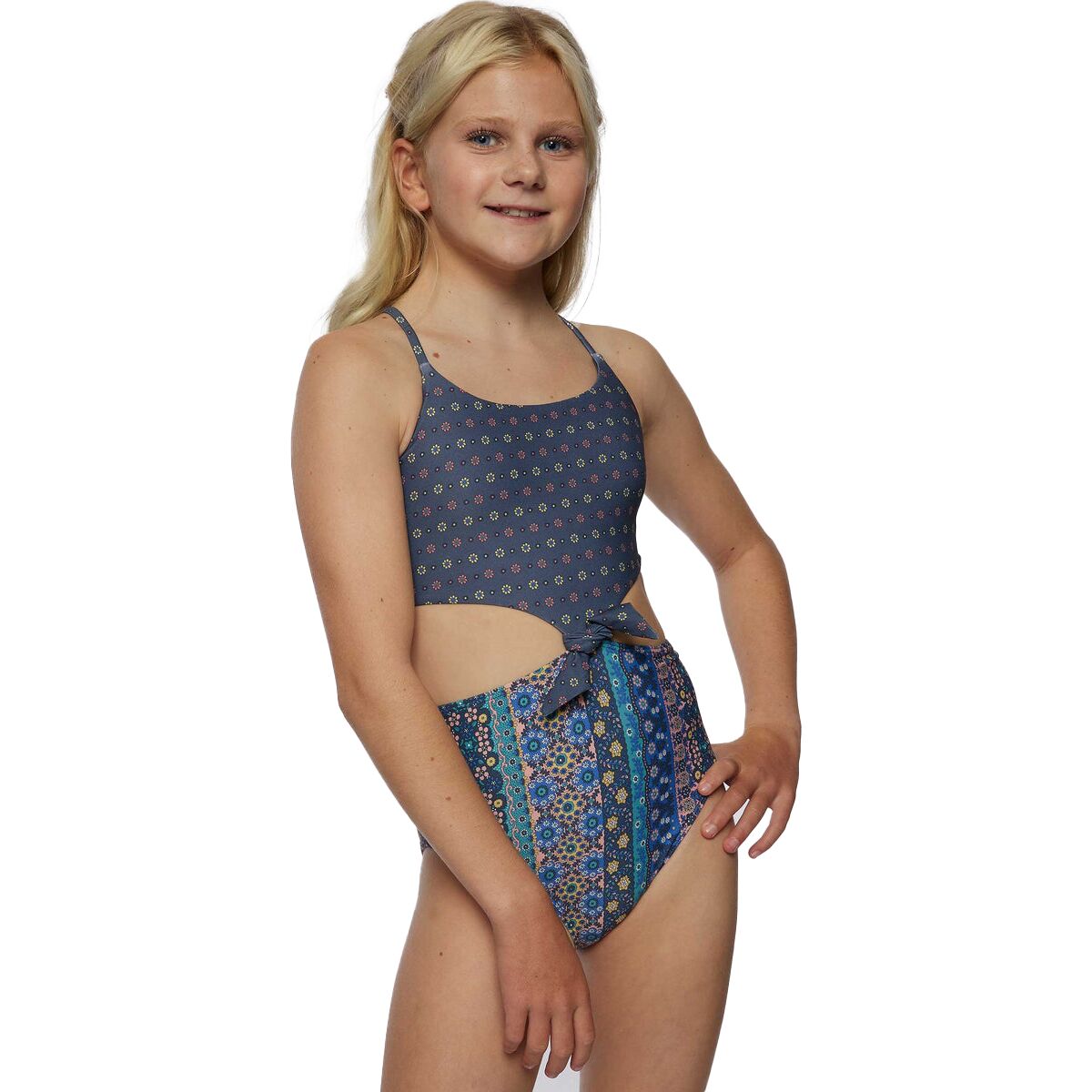 O'Neill Girl's Wildflowers Long Sleeve Crop Top Swim Set Multi - Surfari