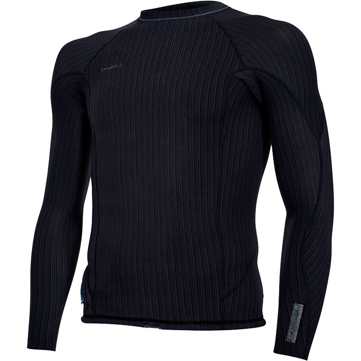 Image of O'Neill Hyperfreak Com-X 2mm Long-Sleeve Top - Men's Black/Black, MT
