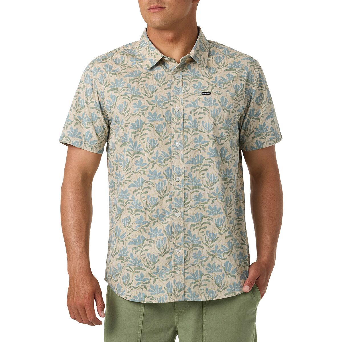 O'Neill O'Neill Terrace Standard Short-Sleeve Woven Shirt - Men's Light Khaki, XL