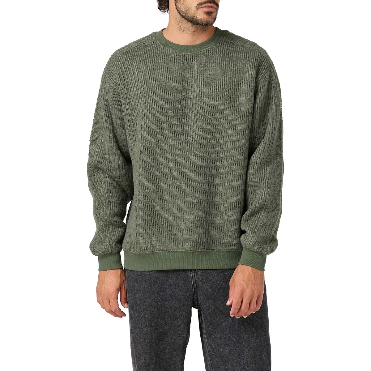 Image of O'Neill Fuzzy Box Crew Sweatshirt - Men's Dark Olive, XL