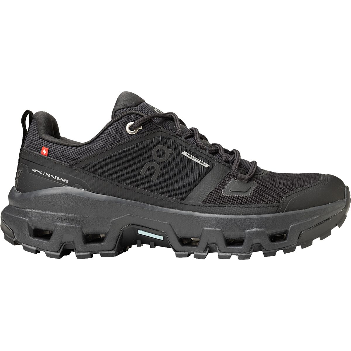 Image of On Cloudrock Low Waterproof Hiking Shoe - Women's Black/Black, 9.0