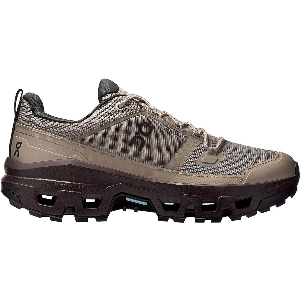 Image of On Cloudrock Low Waterproof Hiking Shoe - Women's Cinder/Ox, 7.0