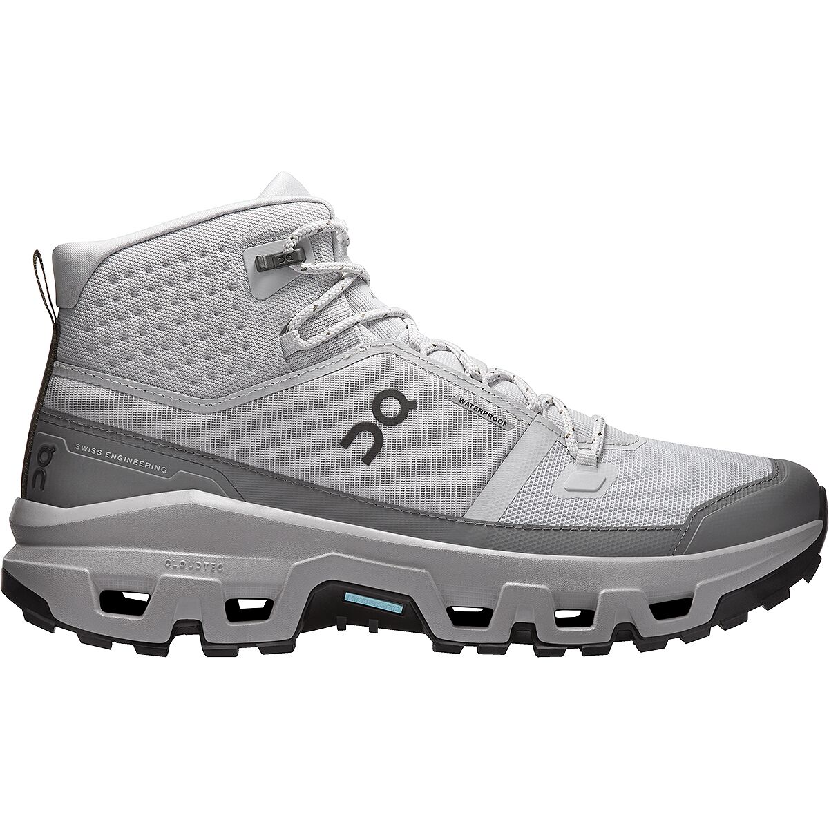 Image of On Cloudrock Mid Waterproof Hiking Boot - Men's Glacier/Alloy, 10.0