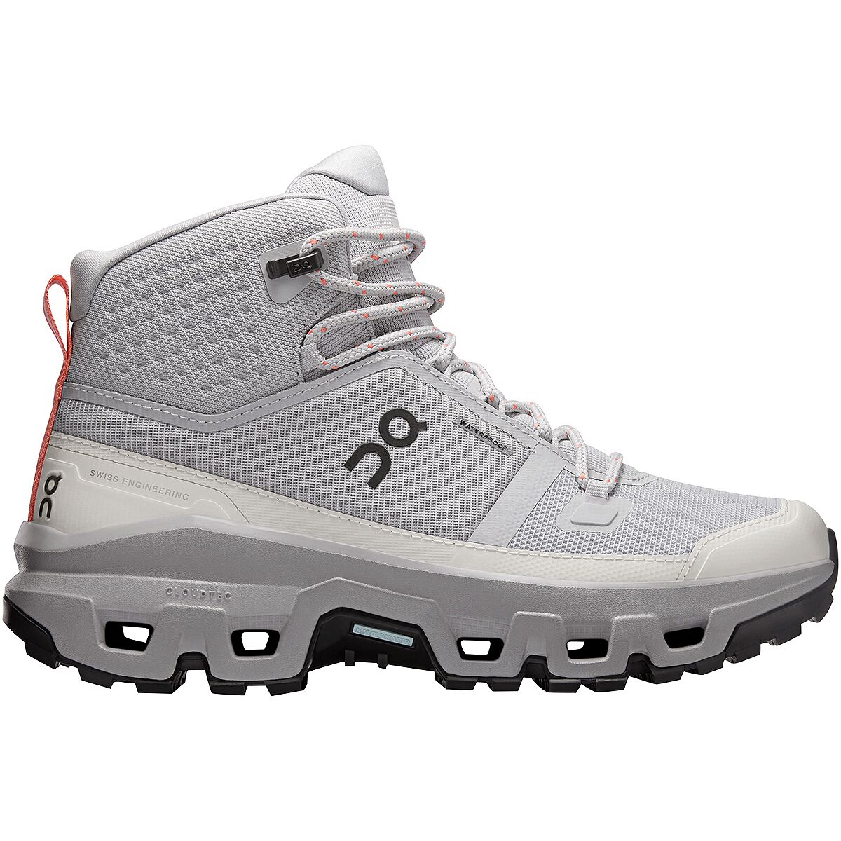 Image of On Cloudrock Mid Waterproof Hiking Boot - Women's Glacier/Alloy, 8.0