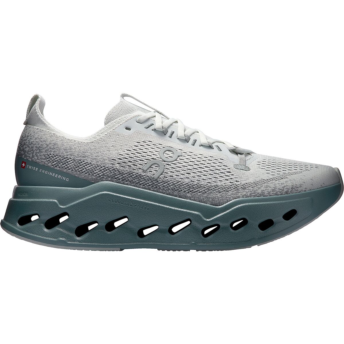 Image of On Cloudsurfer Max Running Shoe - Men's Iceberg/Olive, 11.5
