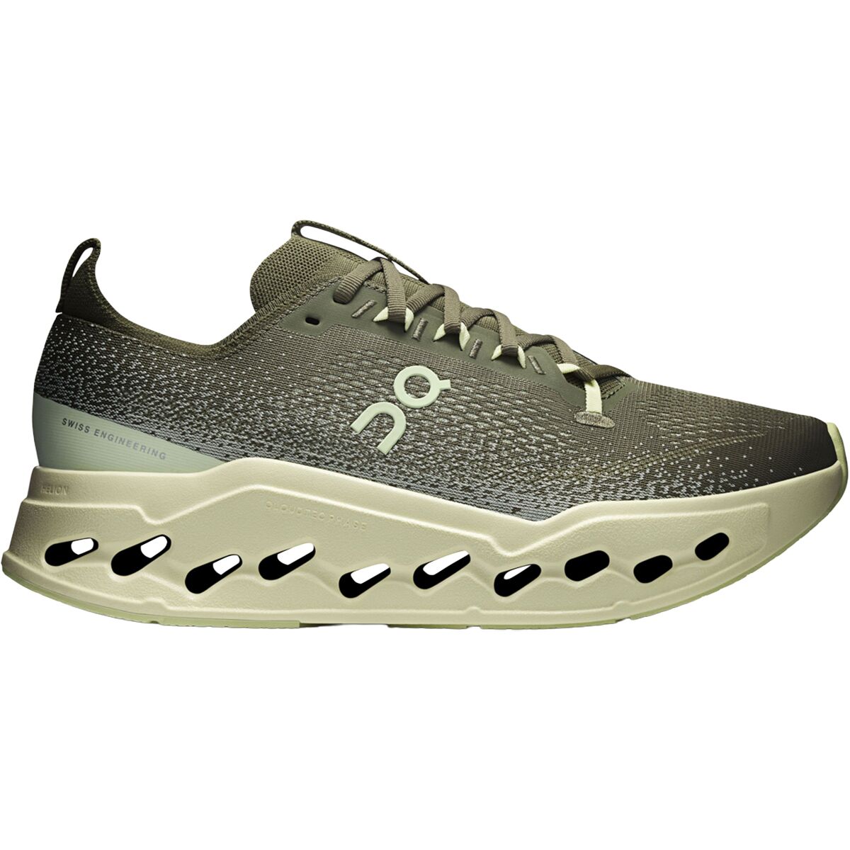 Image of On Cloudsurfer Max Running Shoe - Men's Olive/Seedling, 10.5