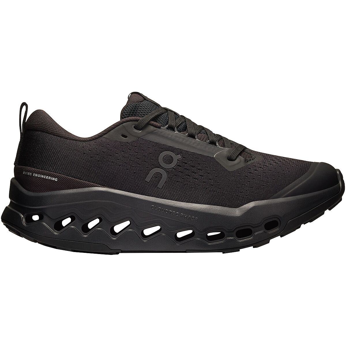 Image of On Cloudsurfer Trail 2 Running Shoe - Women's Black/Black, 8.0