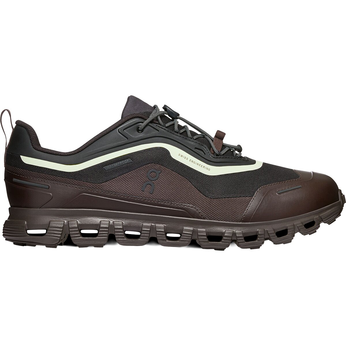 Image of On Cloud 6 Geo WP Shoe - Men's Black/Lima, 11.5