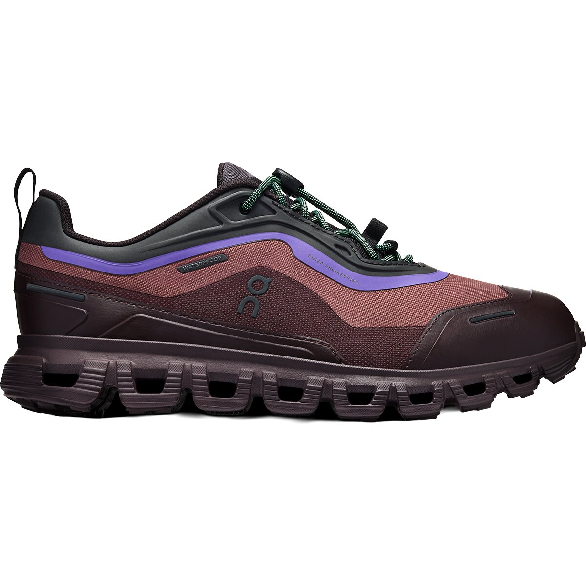Image of On Cloud 6 Geo WP Shoe - Women's Black/Tyrian, 6.0