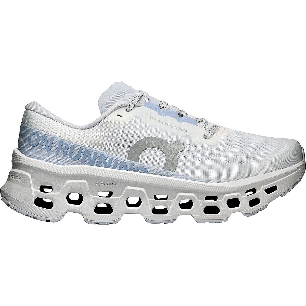 Image of On Cloudmonster 3 Running Shoe - Women's White/Frost, 6.5