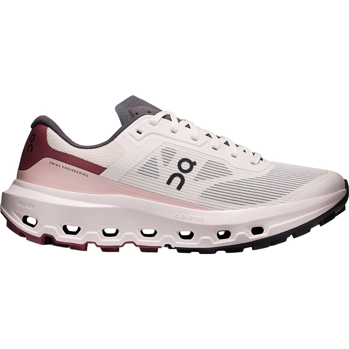 Image of On Cloudvista 3 Trail Running Shoe - Women's Oyster/Barberry, 7.0