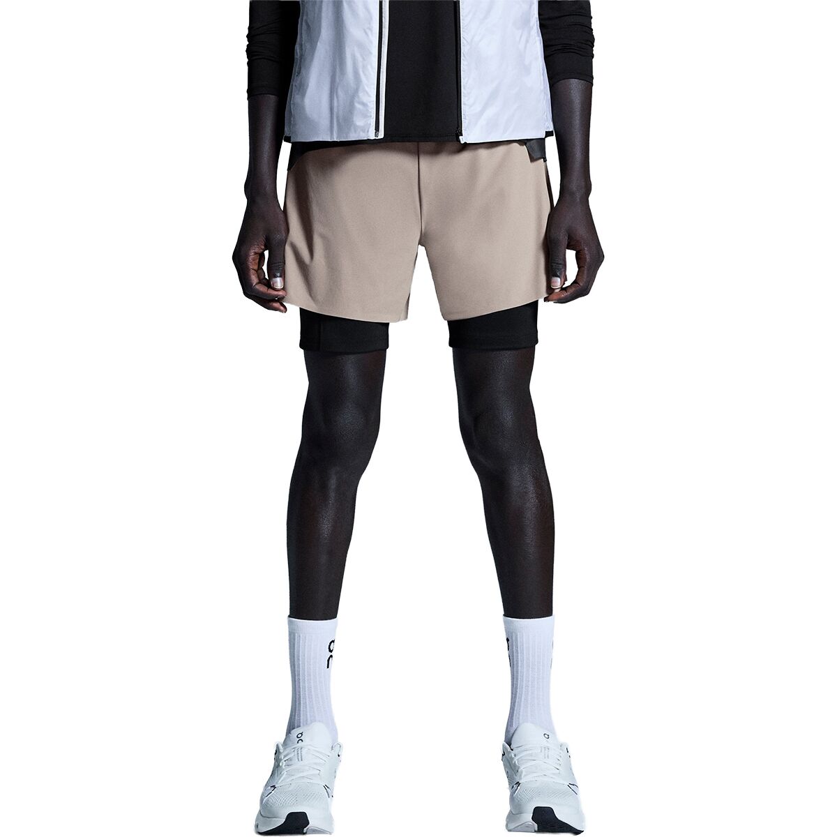 Image of On 5in Performance 2/1 Short - Men's Cinder/Black, L
