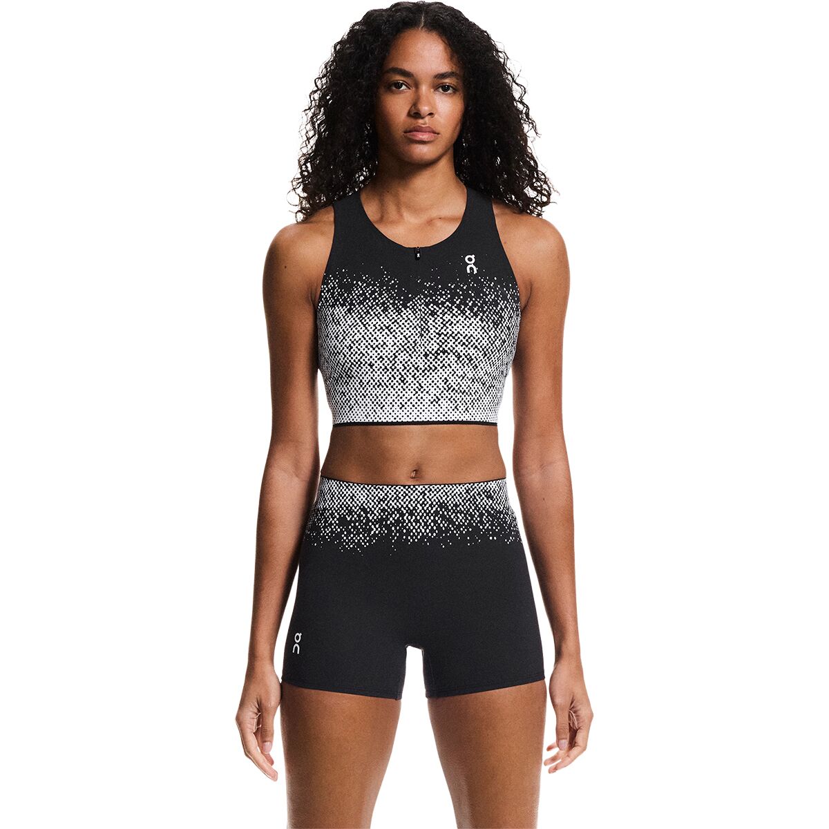 Image of On Zero Crop Tank Top - Women's White/Black, L