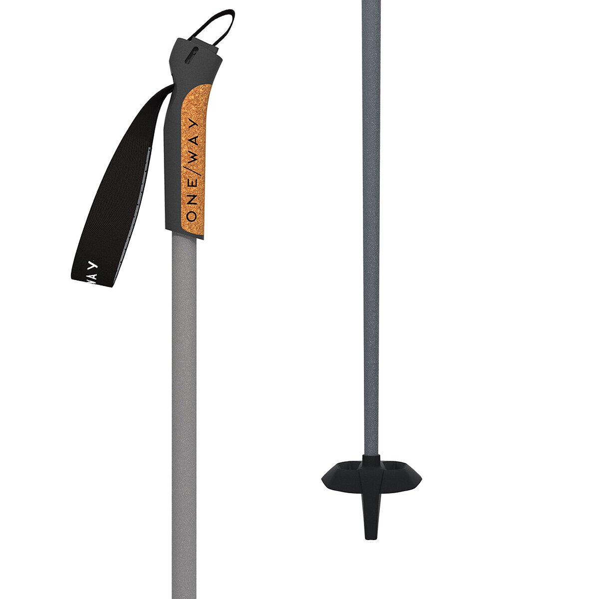 Image of ONE WAY BC Offtrack Nordic Ski Pole Grey, 150cm