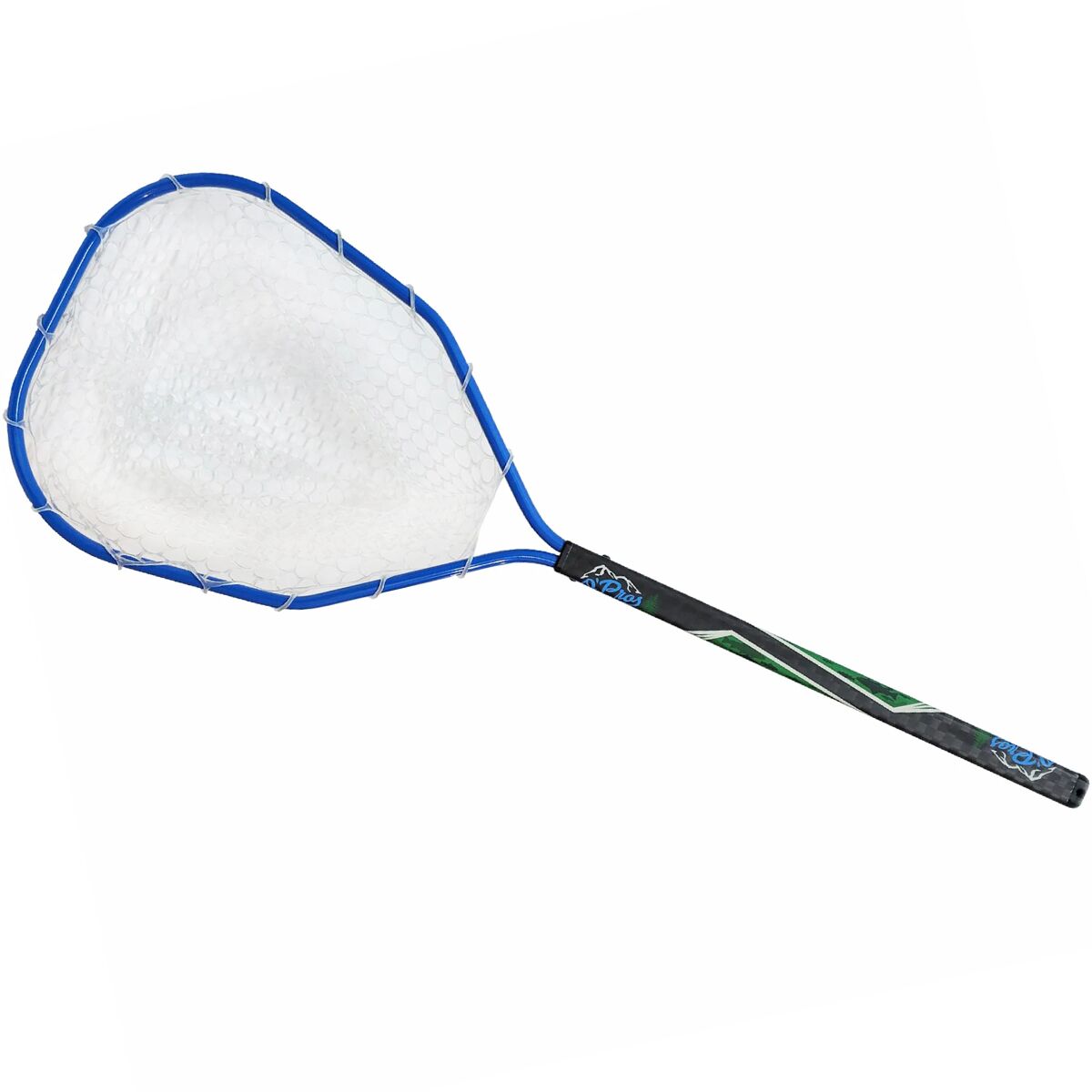 O'Pros Midwest Midlength 18in Handle Fly Net Fish Camo Handle/Blue Net Frame, One Size product image