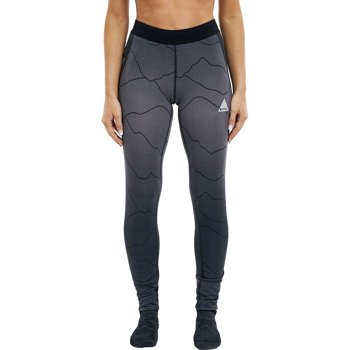 Orage Edelweiss Base Layer Bottom - Women's Mountains/Black, L