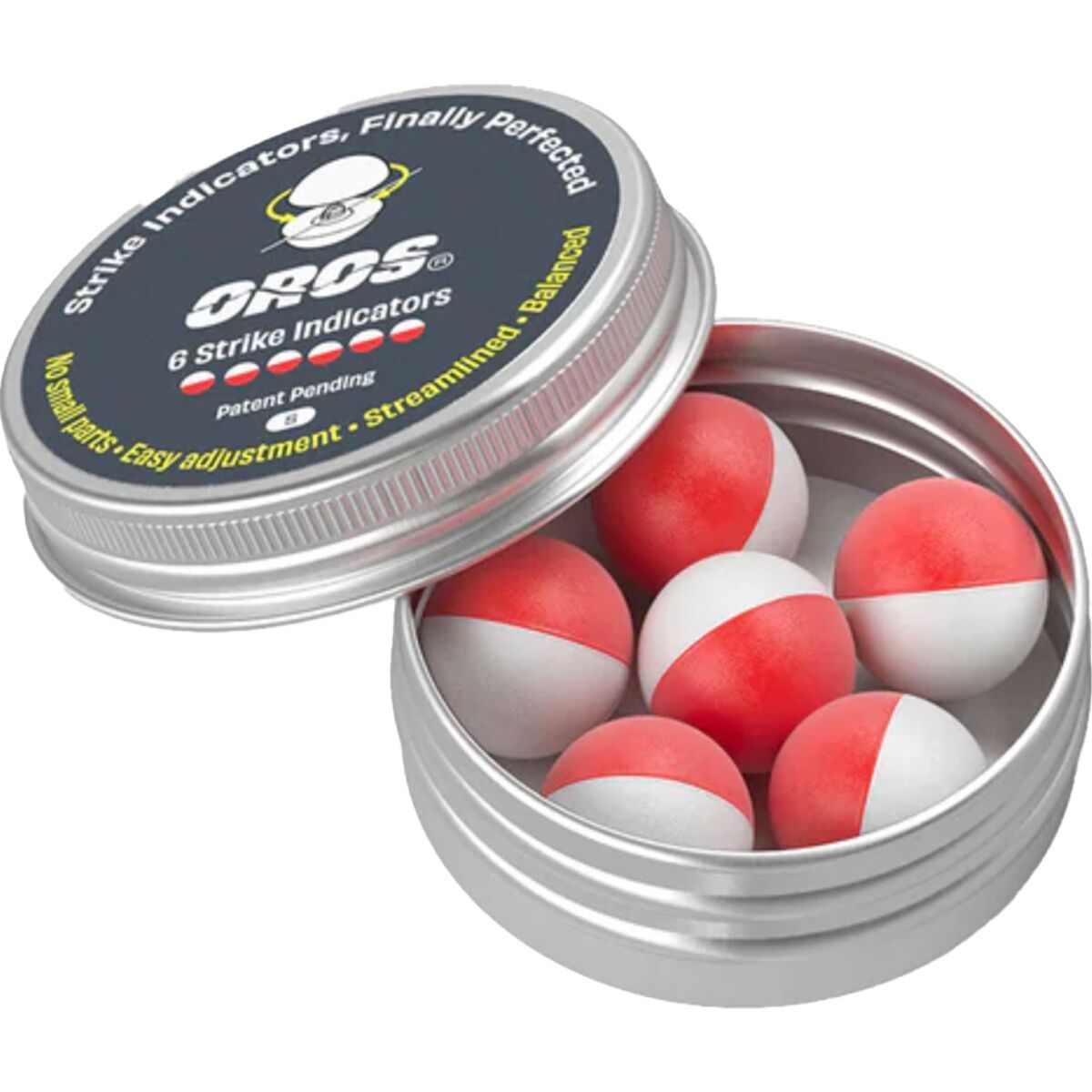 Image of Oros Strike Indicator - 6-Pack Red & White, L