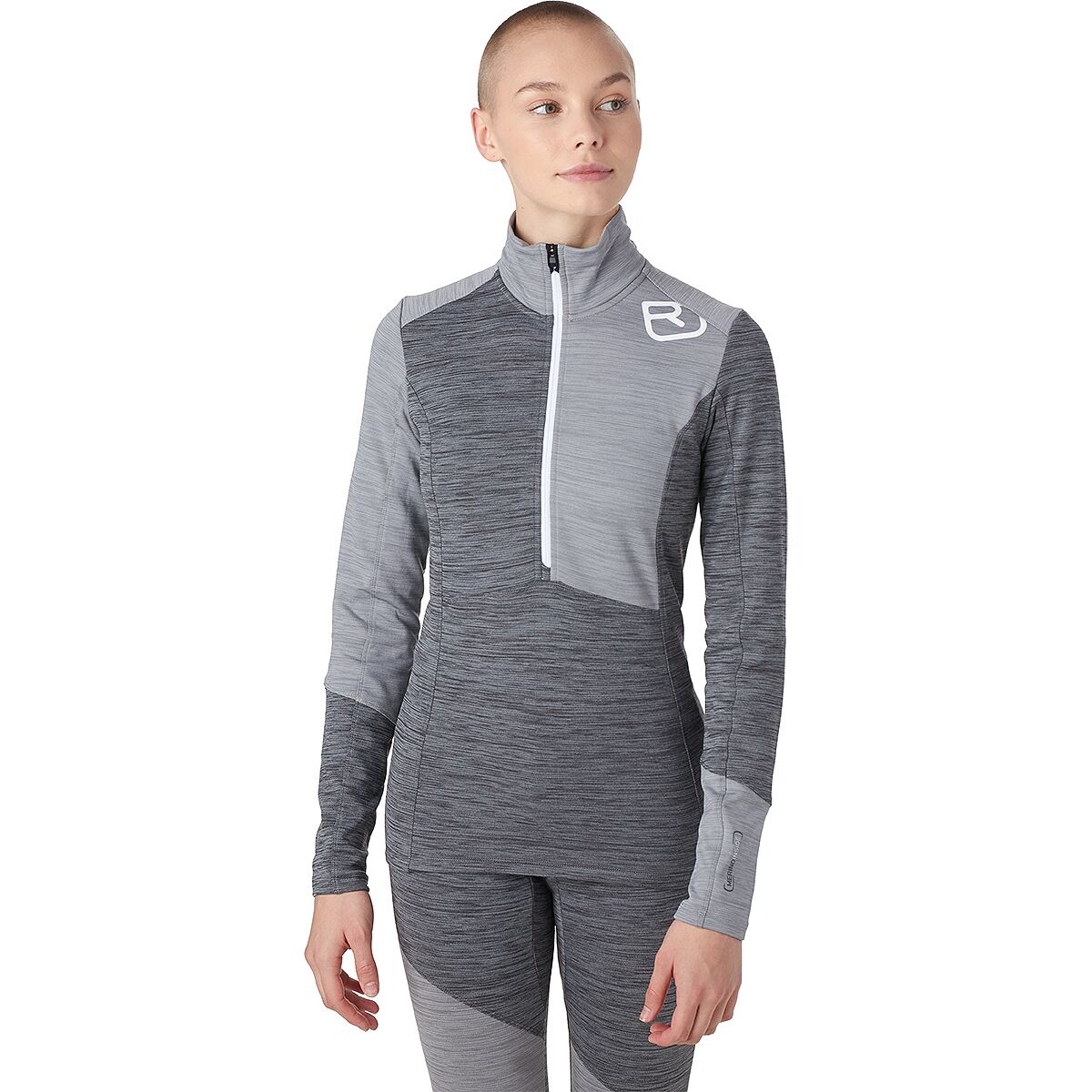 Ortovox Fleece Light Zip Neck W Grey Blend
