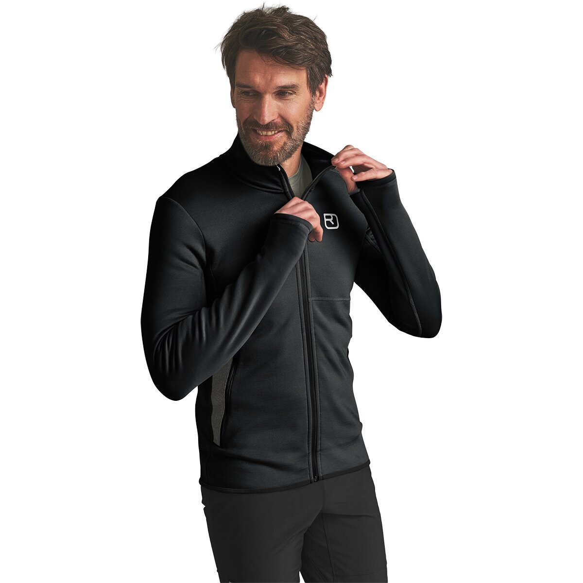 Image of Ortovox Fleece Jacket - Men's Black Raven/Black Raven, XL