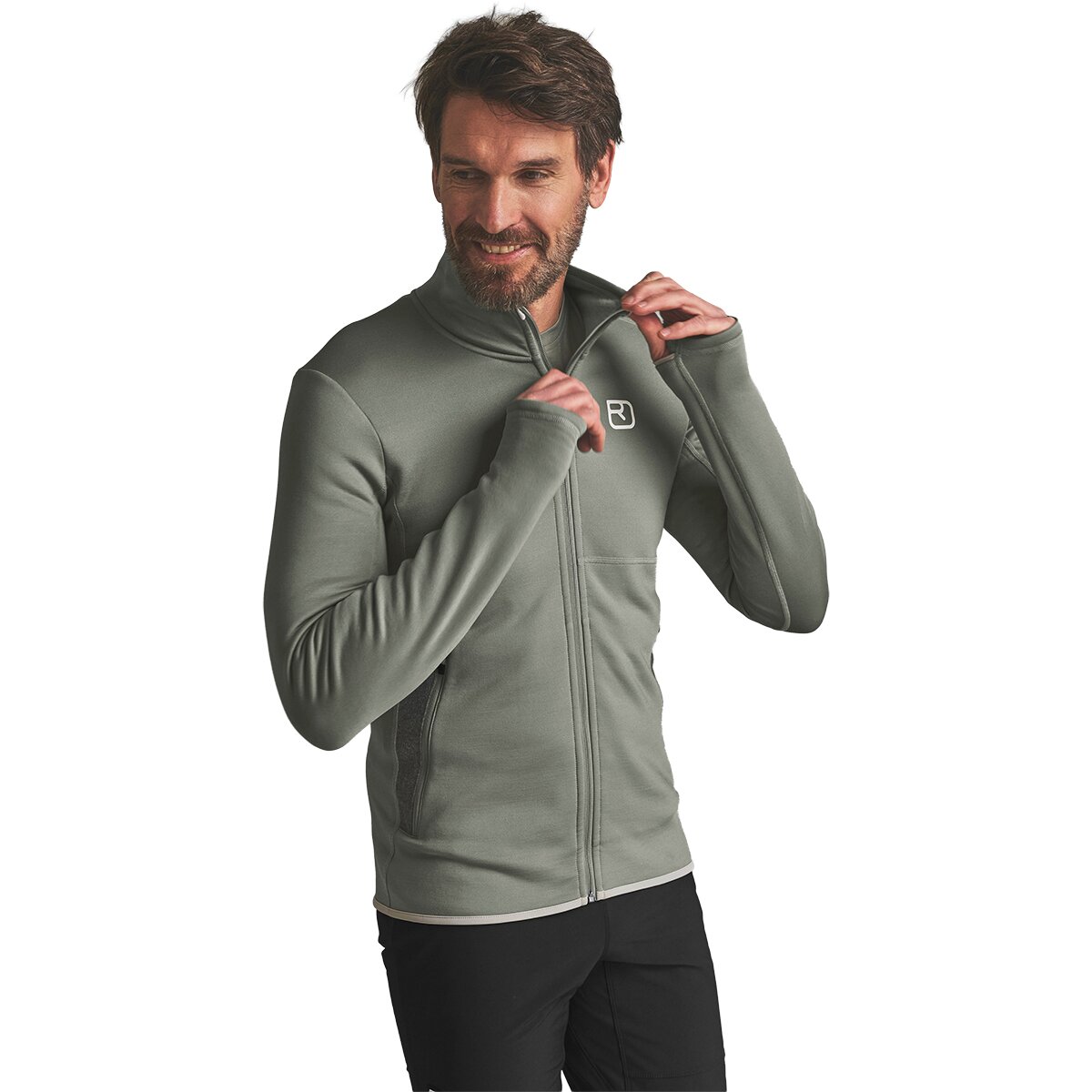 Image of Ortovox Fleece Jacket - Men's Green Sage, XL