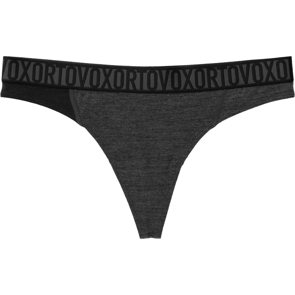 Image of Ortovox 150 Essential Thong Underwear - Women's Black Raven Blend, S