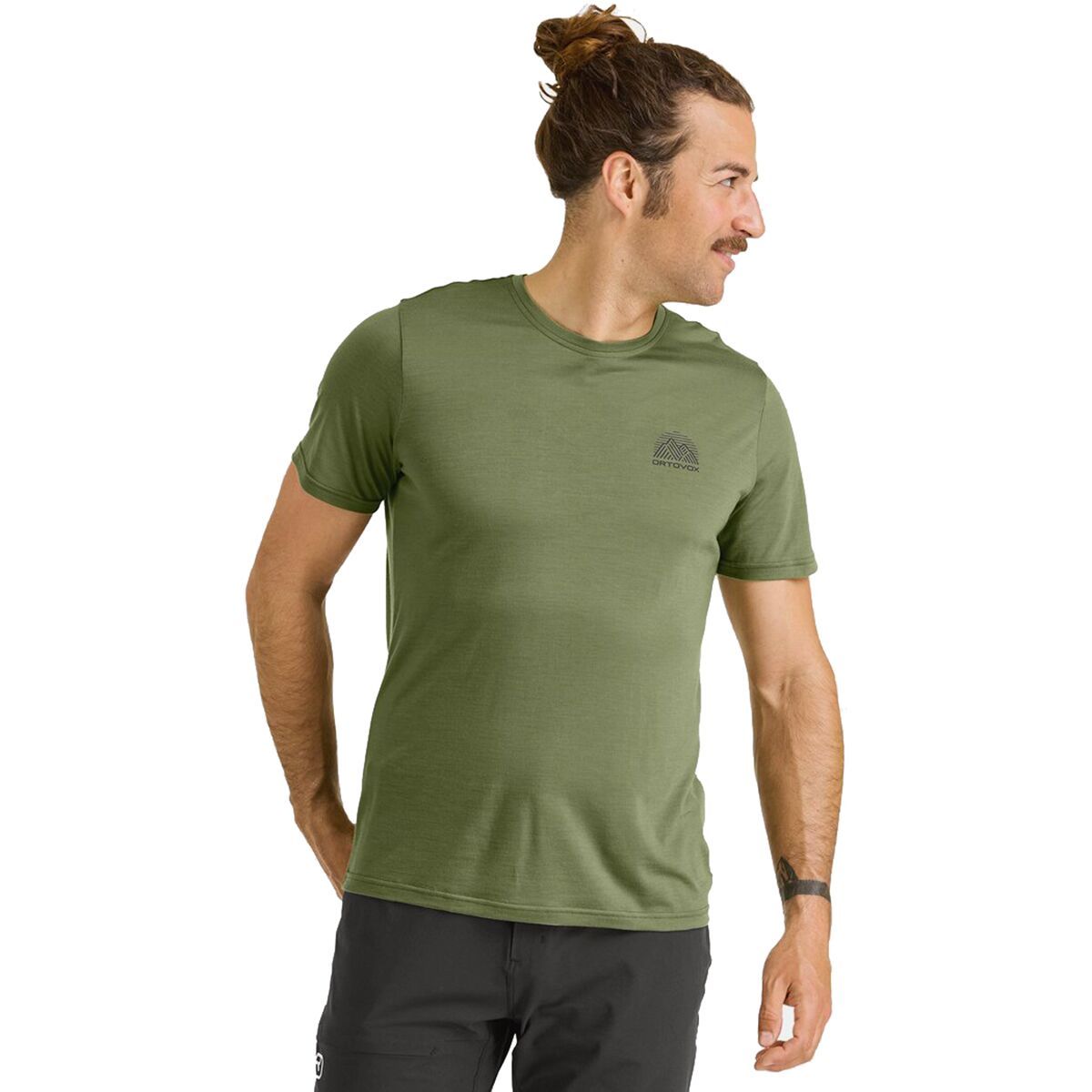 Image of Ortovox 120 Cool Tec Mtn Stripe Shirt - Men's Wild Herbs, S