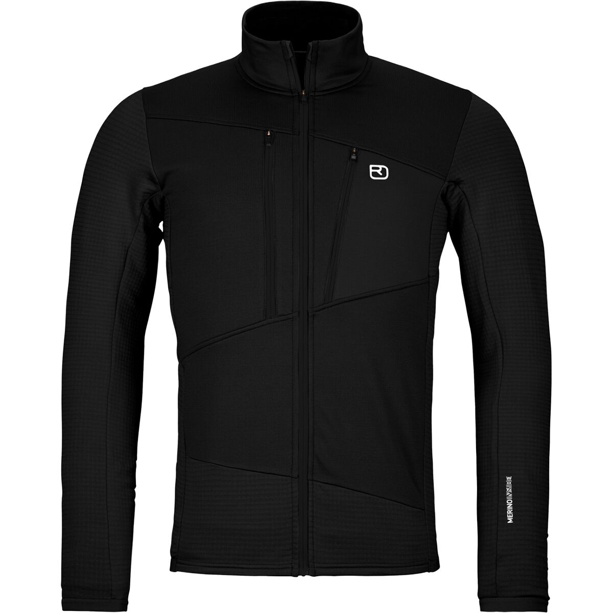 Image of Ortovox Fleece Grid Jacket - Men's Black Raven, L