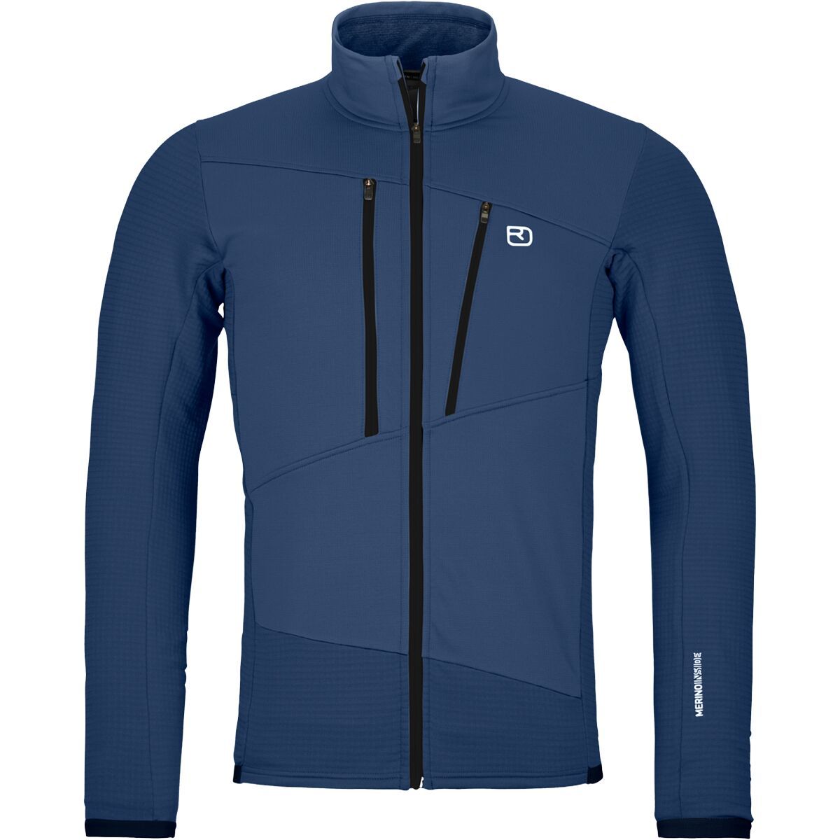 Image of Ortovox Fleece Grid Jacket - Men's Blue Nunatak, M