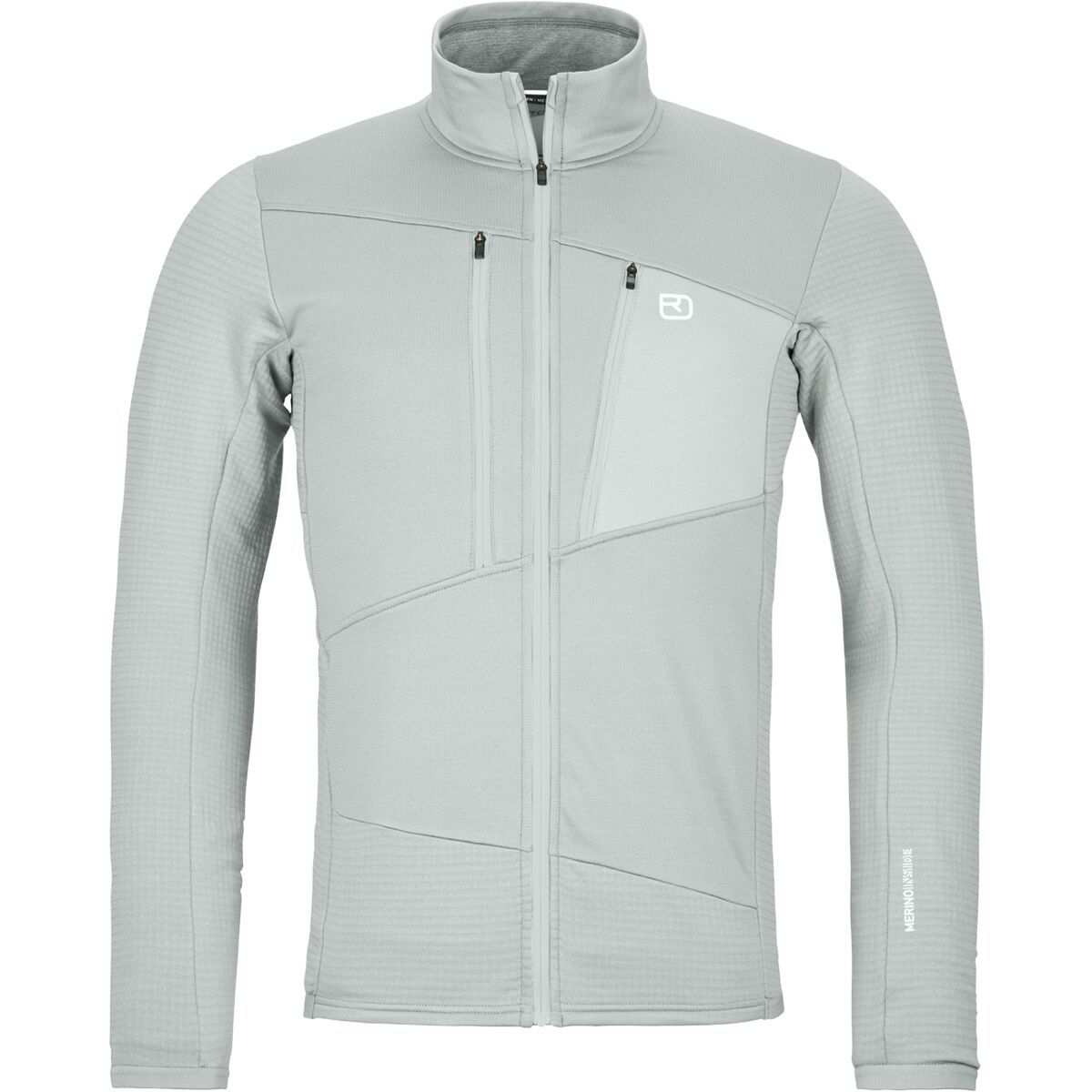 Image of Ortovox Fleece Grid Jacket - Men's Grey Ice, M