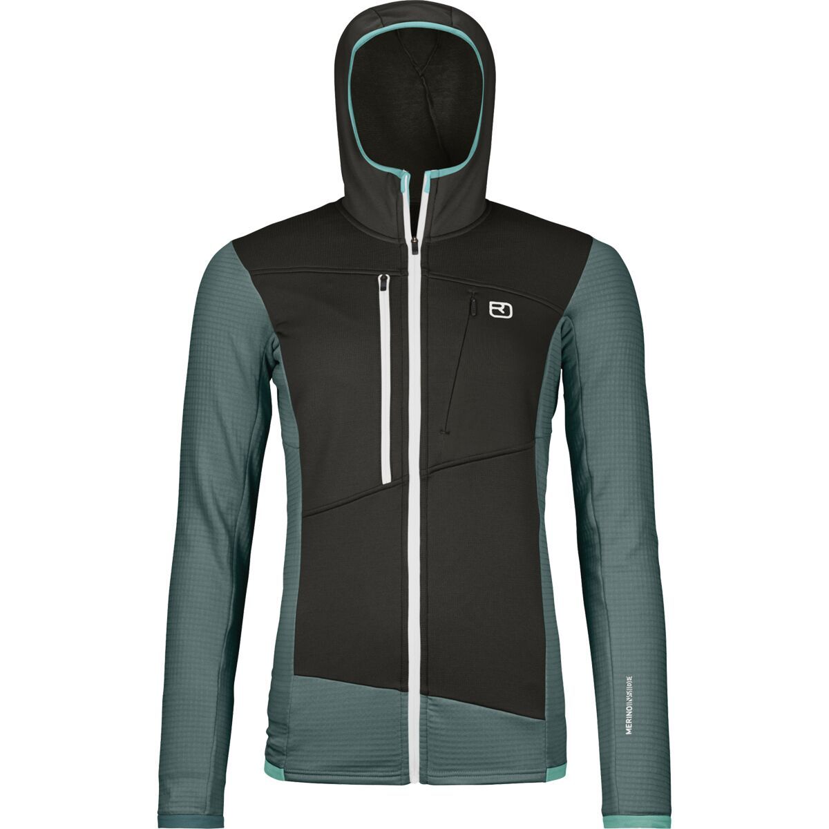 Image of Ortovox Fleece Grid Hoodie - Women's Dark Arctic Grey, XL