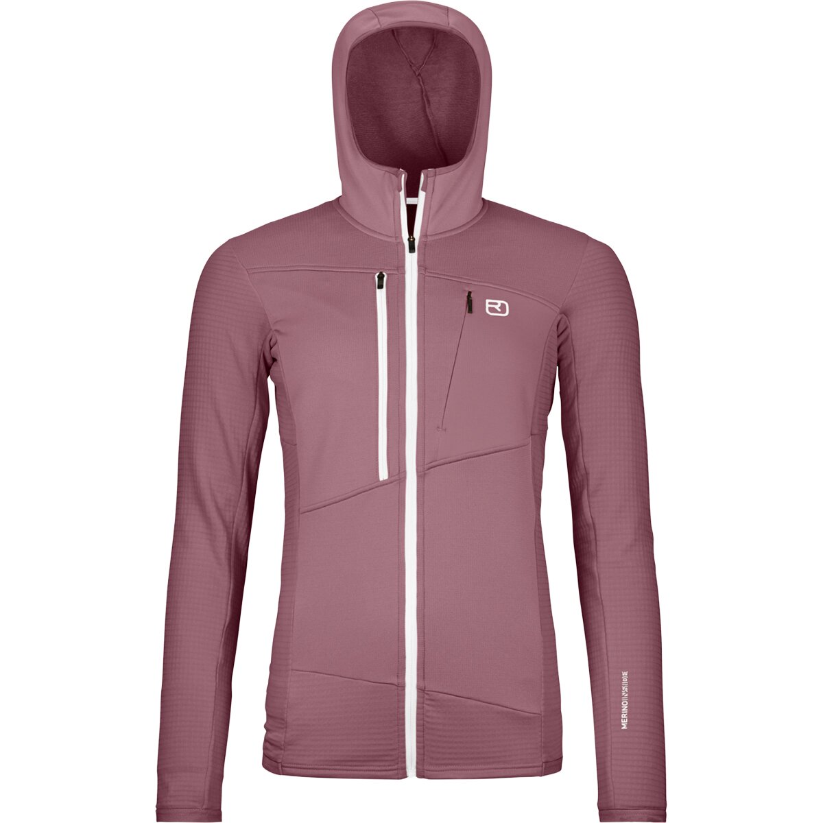 Image of Ortovox Fleece Grid Hoodie - Women's Dusk Rose, S