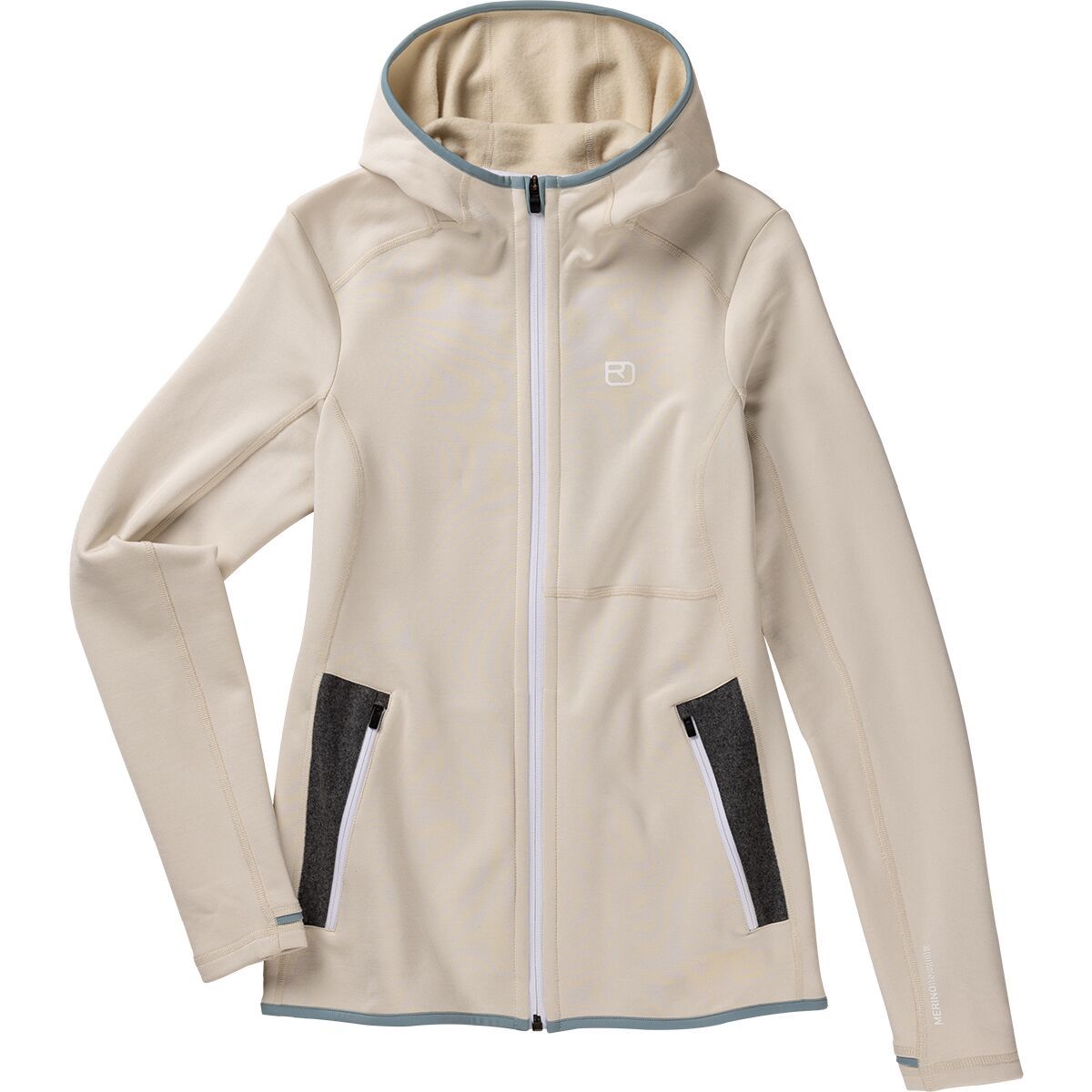 Image of Ortovox Fleece Hooded Jacket - Women's White Chalk, L