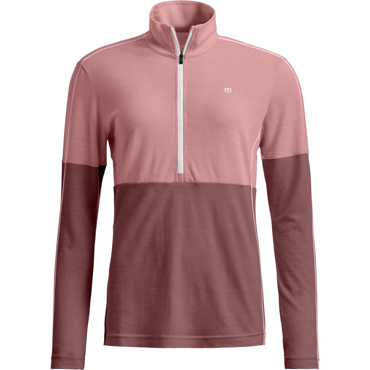 Ortovox Ortovox 185 Rock'N'Wool Zip Neck Top - Women's Dusk Rose, XL