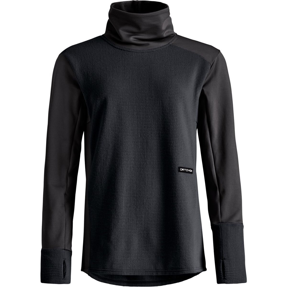 Image of Ortovox Fleece Cord Long-Sleeve Top - Women's Black Raven, XS