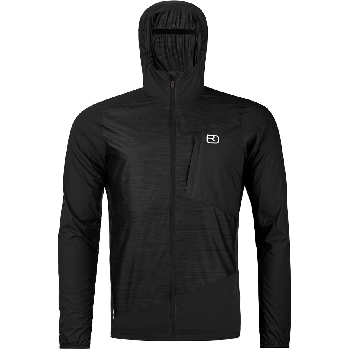 Image of Ortovox Trace Windbreaker Jacket - Men's Black Raven, L