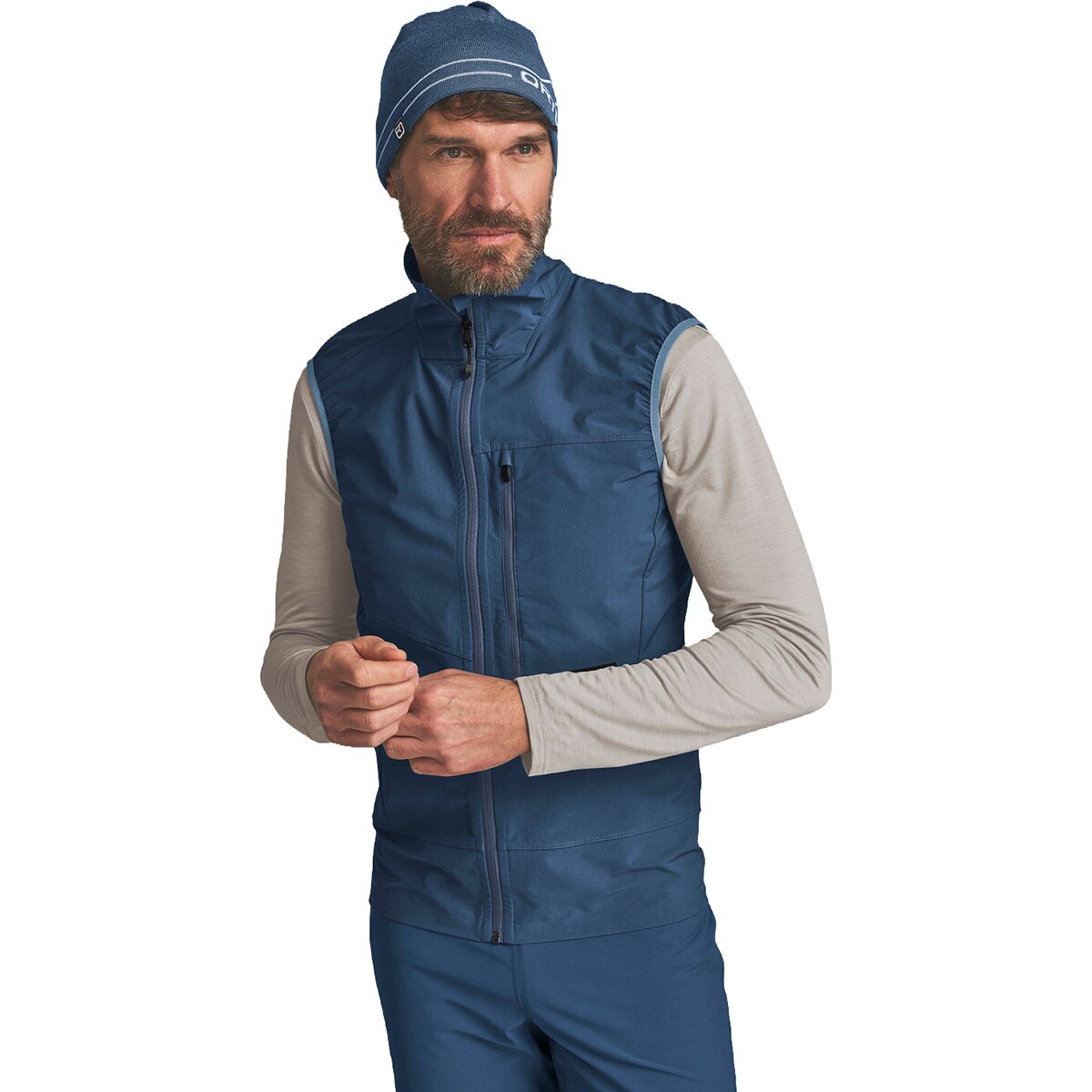 Image of Ortovox Venet Softshell Vest - Men's Blue Nunatak, S