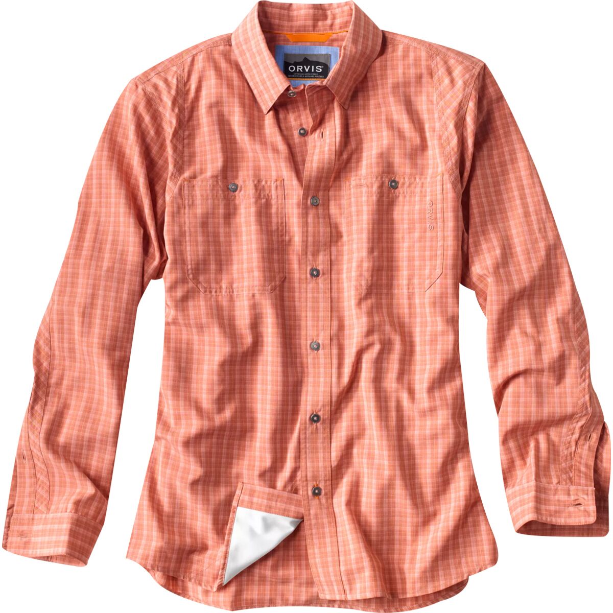 Orvis Tech Chambray Plaid Long-Sleeve Work Shirt - Men's