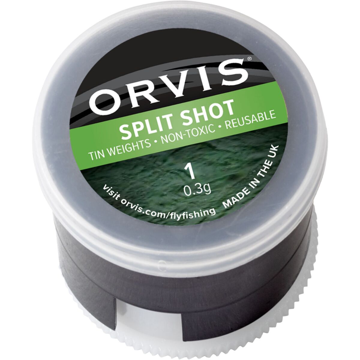Orvis Orvis Orvis Split Shot Assorted Black, 4 sizes