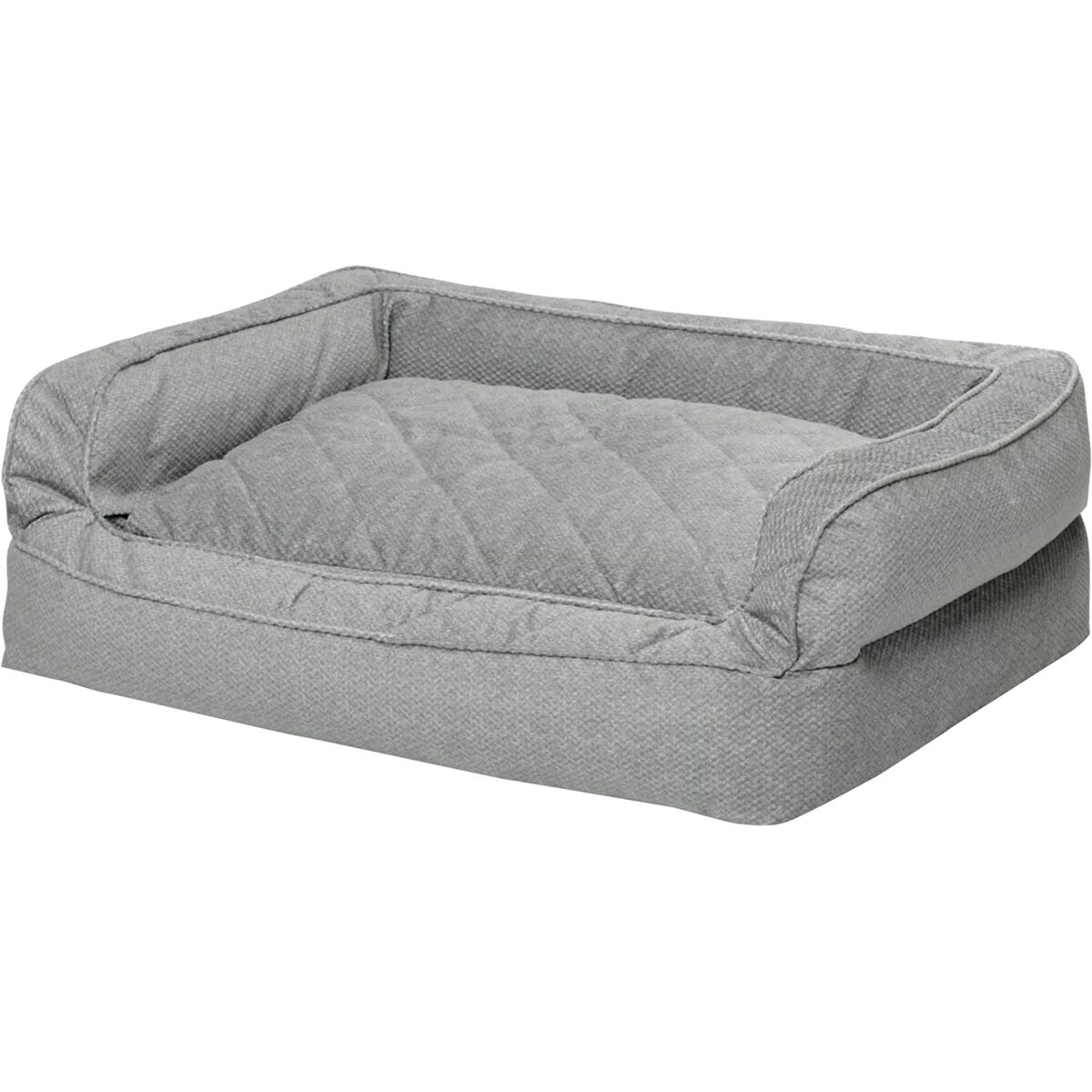 Orvis Dog ComfortFill Eco Couch Bed Grey Tweed Large