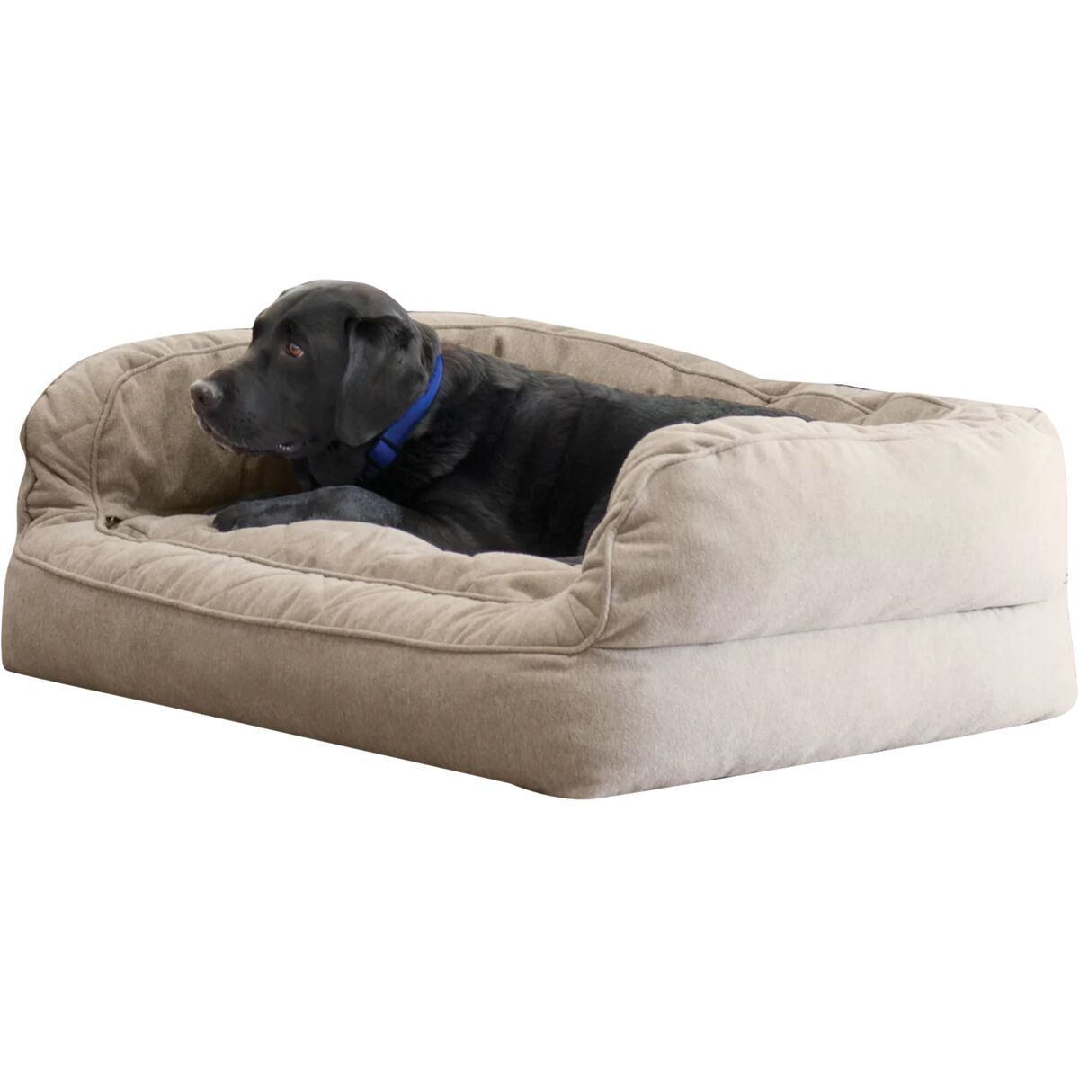 Image of Orvis Comfortfill Couch Dog Bed Heather Dark Khaki, L