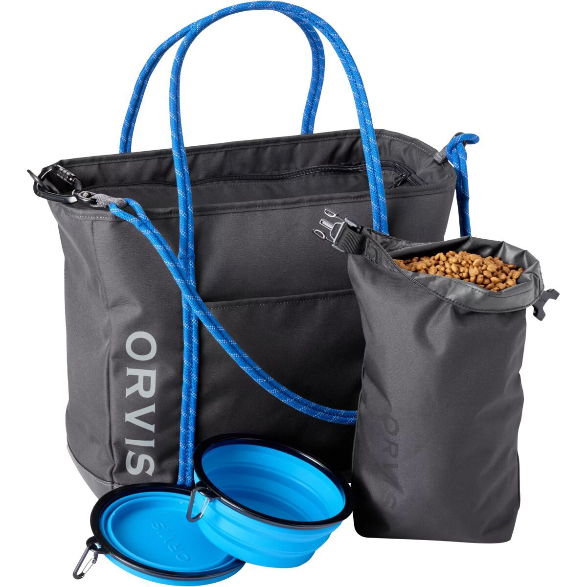 Image of Orvis Tough Trail Dog Travel Kit Asphalt, One SIze