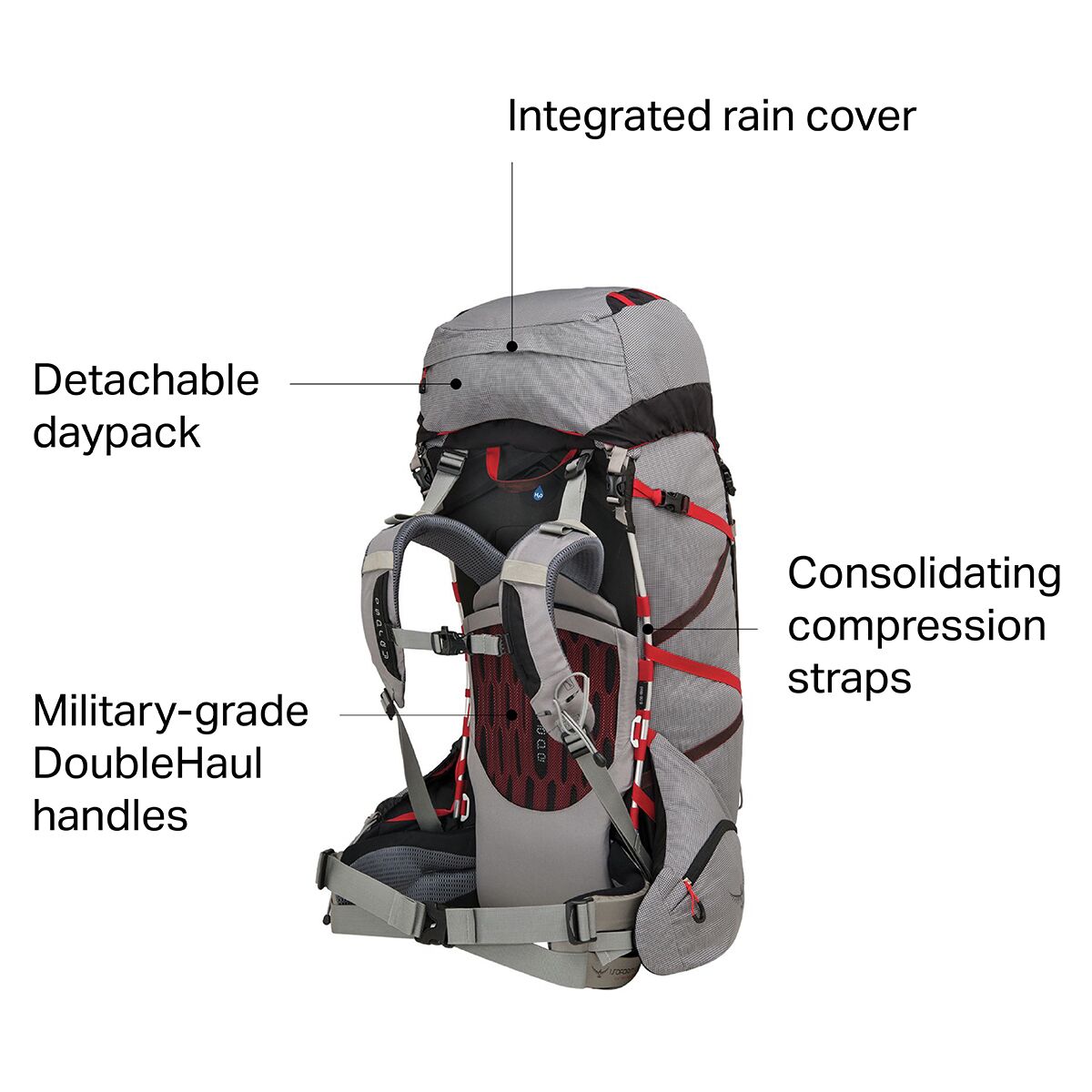 Gehuurd Trekker tetraëder Osprey Packs Aether Pro 70L Backpack - Hike & Camp