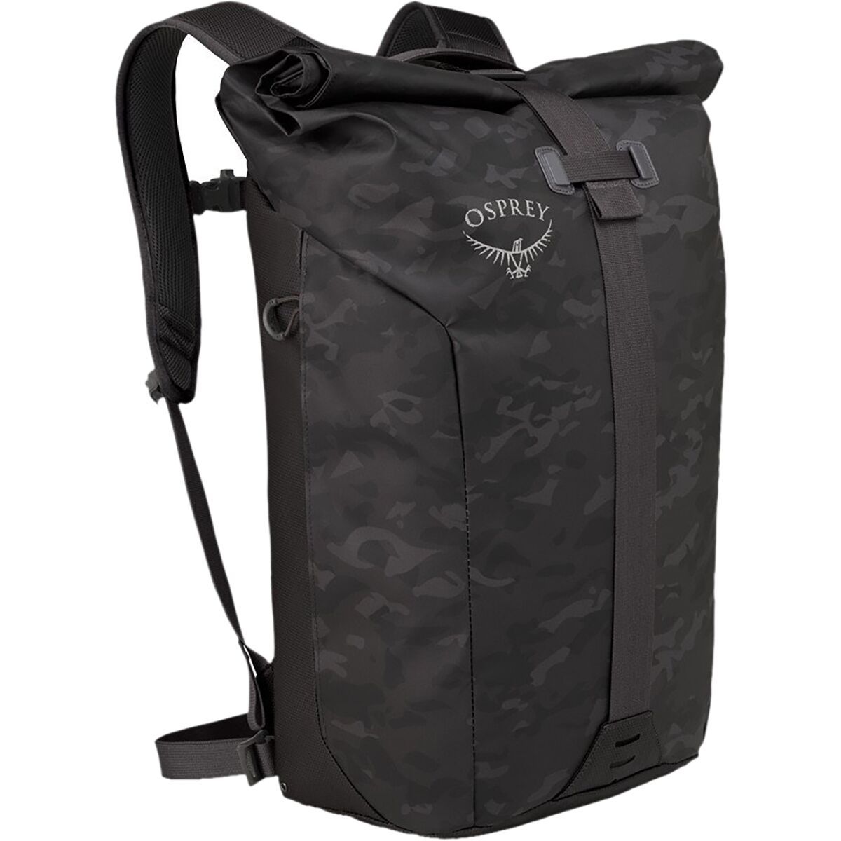 roll top backpack black