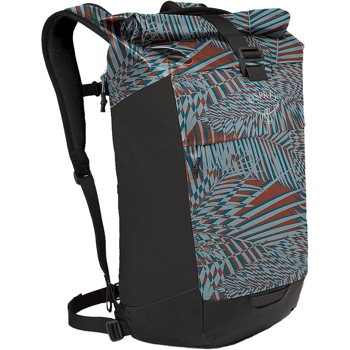 Image of Osprey Packs Transporter Roll Top 28L Pack Palm Leaf Glitch Print, One Size