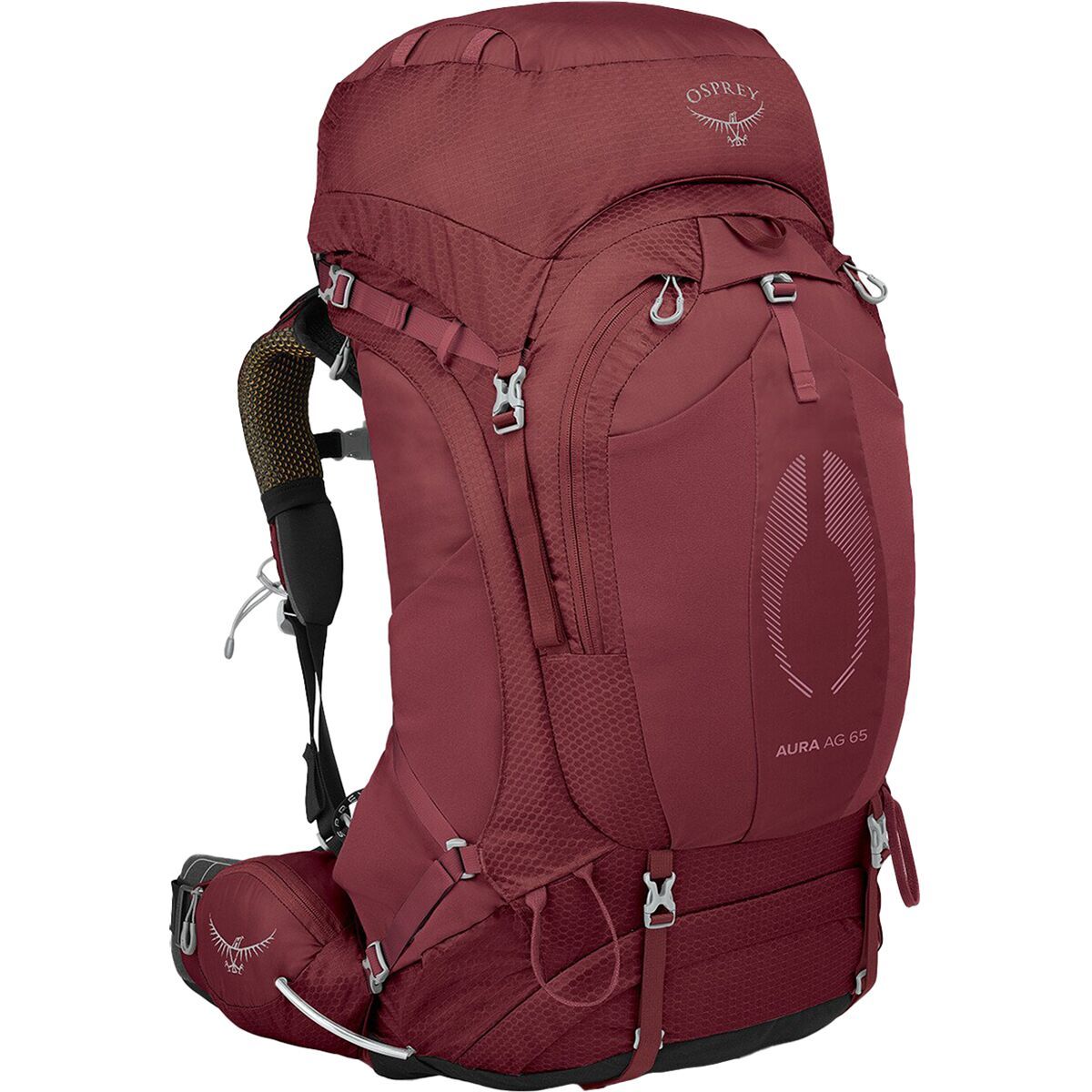 Image of Osprey Packs Aura AG 65L Backpack - Women's Berry Sorbet Red, M/L