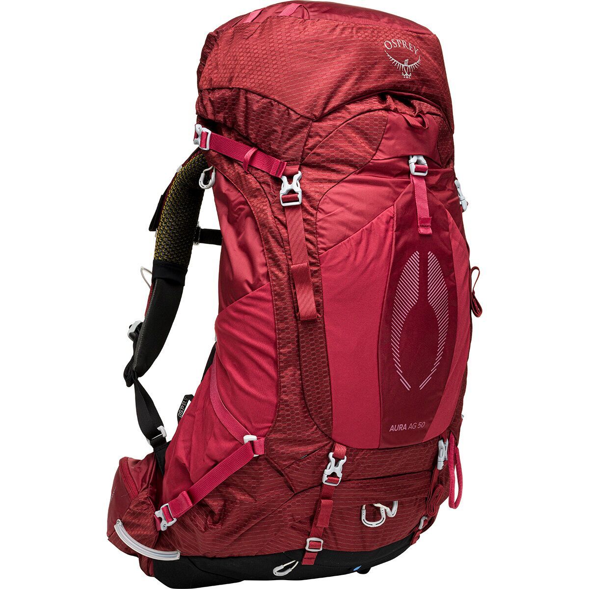 Image of Osprey Packs Aura AG 50L Backpack - Women's Berry Sorbet Red, XS/S