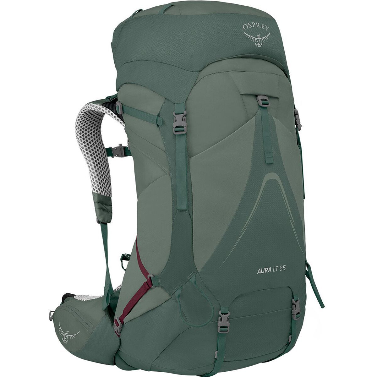 Image of Osprey Packs Aura AG LT 65L Pack - Women's Koseret/Darjeeling Spring Green, XS/S